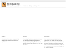 Tablet Screenshot of burningmind.de